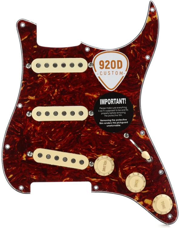 920D Custom Texas Vintage Loaded Stratocaster Pickguard Tortoise/Aged