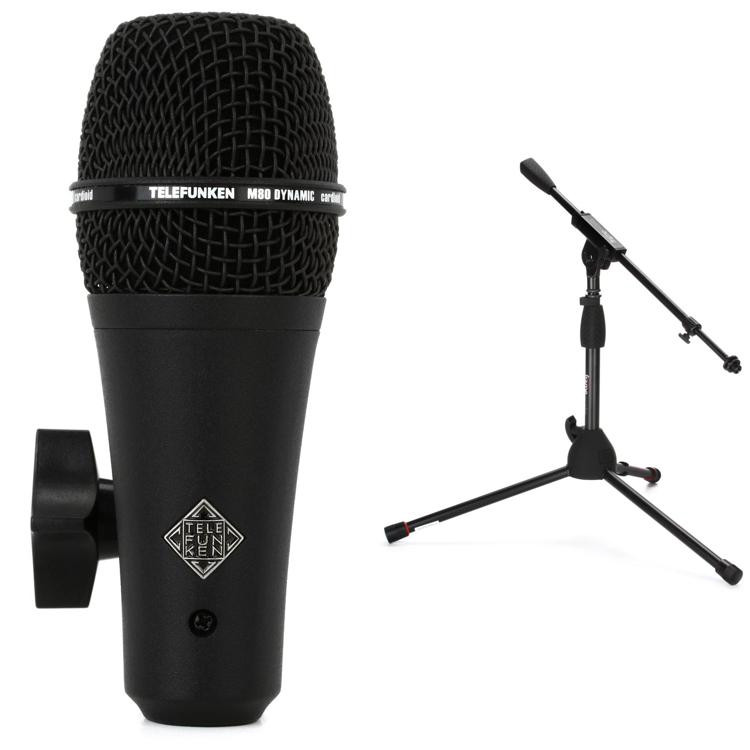 Telefunken M80SH Supercardioid Dynamic Instrument Microphone with Stand and Cable Sweetwater