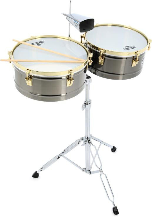 Latin Percussion Matador 14-/15-inch Timbales - Brushed Nickel | Sweetwater