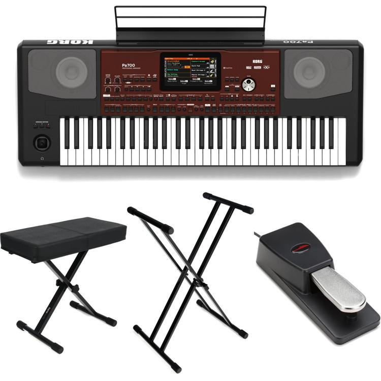 Korg Pa700 61-key Arranger Workstation Essentials Bundle | Sweetwater