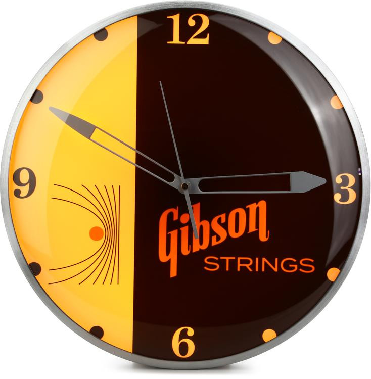 Gibson Accessories Vintage Lighted Wall Clock Strings Sweetwater