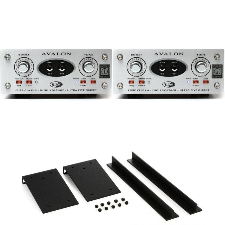 Avalon U5 Class A Active Instrument DI/Preamp (Pair) with Rackmount Kit  Sweetwater