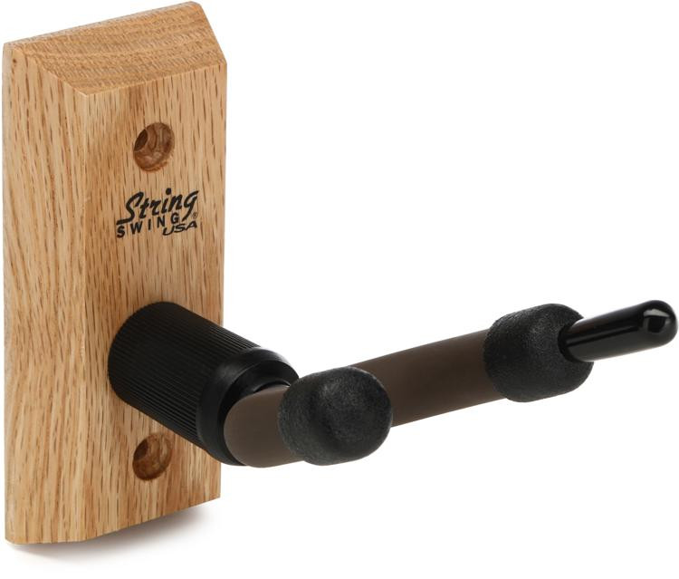 String Swing CC01V Wallmount Violin Hanger Oak Sweetwater