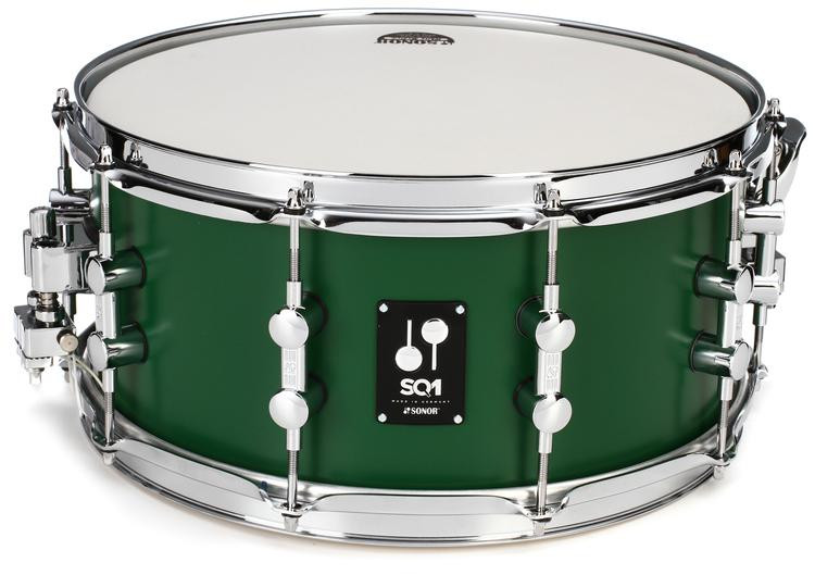 Sonor SQ1 Snare Drum 14" x 6.5" Roadster Green Sweetwater