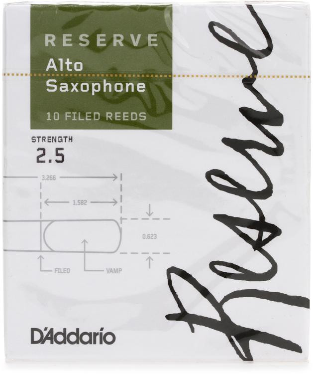 D'Addario DJR1025 Reserve Alto Saxophone Reeds 2.5 (10pack