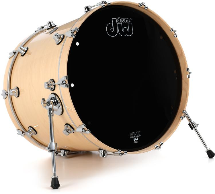 DW Performance Series Bass Drum 18 x 22 inch Natural Lacquer
