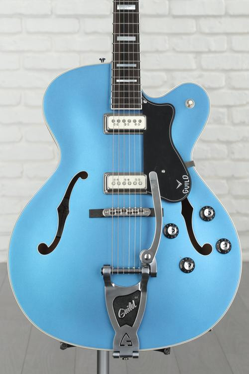 Guild X-175 Manhattan Special Hollowbody Electric Guitar - Malibu Blue ...