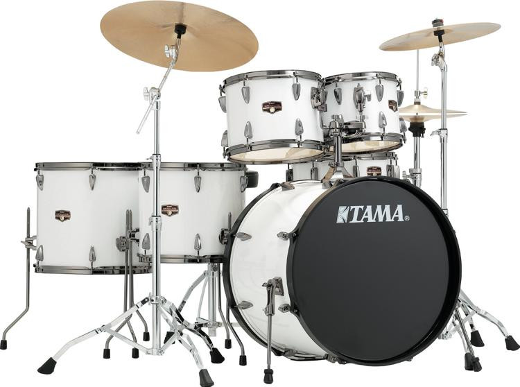 Tama Imperialstar Complete Drum Set 6piece Sugar White with Black