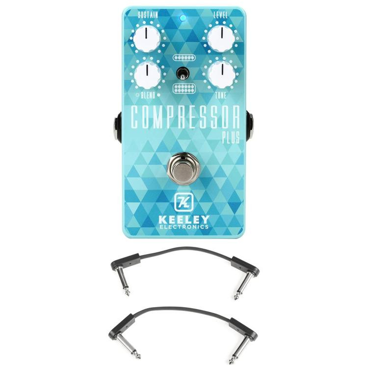 Keeley Compressor Plus LTD 4Knob Compressor Pedal with 3 Patch Cables