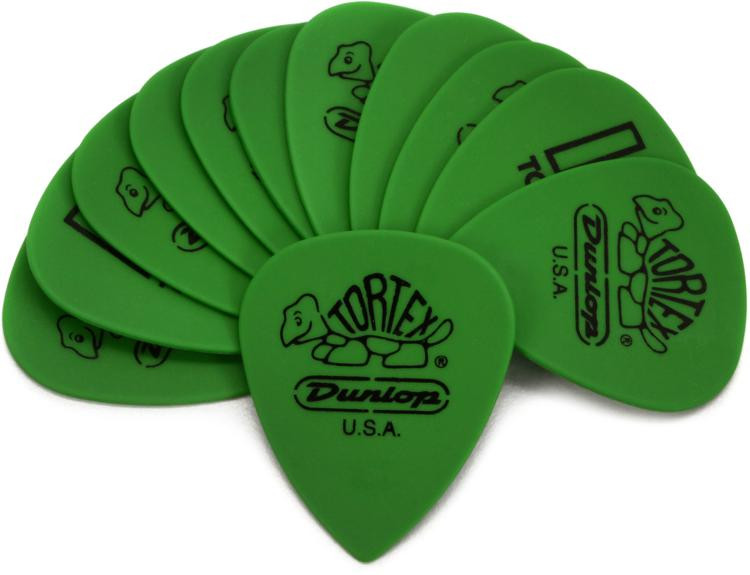 Dunlop Tortex TIII Guitar Picks .88mm Green (12pack) Sweetwater