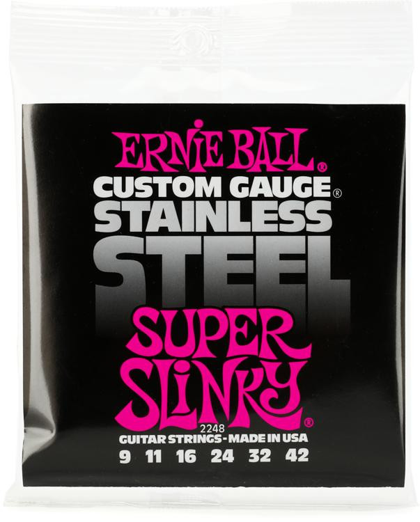 Ernie Ball 2248 Super Slinky Stainless Steel Wound Electric Guitar