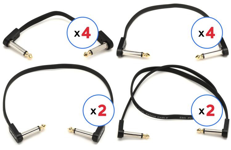 EBS Deluxe Flat Patch Cable Bundle Sweetwater