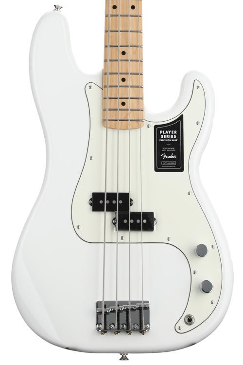 Fender Player Series Precision Bass Polar White With Maple Fingerboard Sweetwater 6794