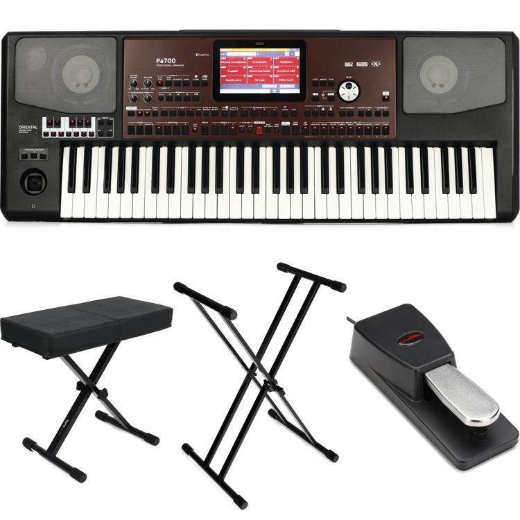 Korg Pa700 Oriental 61-key Arranger Workstation Essentials Bundle ...