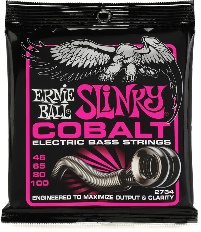 Ernie Ball 2734 Super Slinky Cobalt Electric Bass Guitar Strings .045