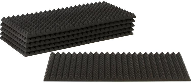 Auralex 2 Inch Studiofoam Pyramids 2x4 Foot Acoustic Panel 6-pack 