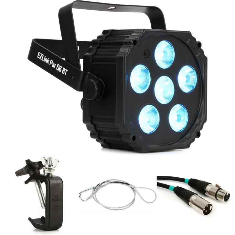 Chauvet DJ EZlink Par Q6 BT RGBA Wireless Par with Bluetooth Essentials ...