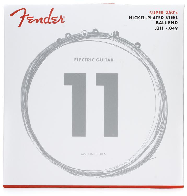 Fender 250M Super 250's Nickel-Plated Steel Electric Guitar Strings ...