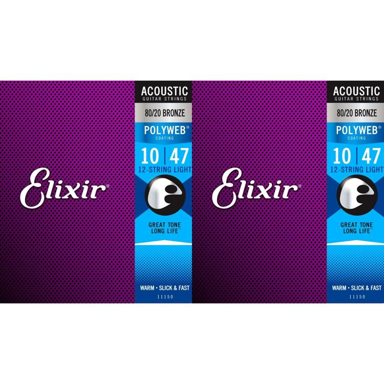 Elixir Strings 11150 Polyweb 80/20 Bronze Acoustic Guitar Strings