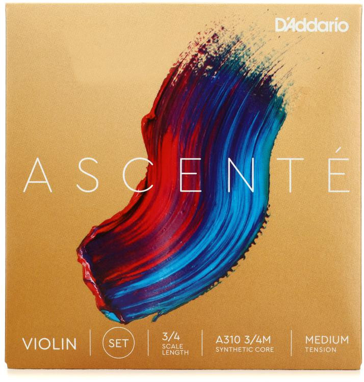 D'Addario A310 Ascente Violin String Set 3/4 Size Sweetwater