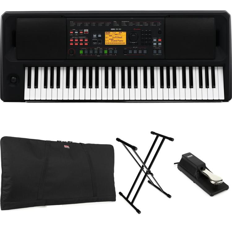 EK50 L 61key Arranger Keyboard Stage Bundle Sweetwater