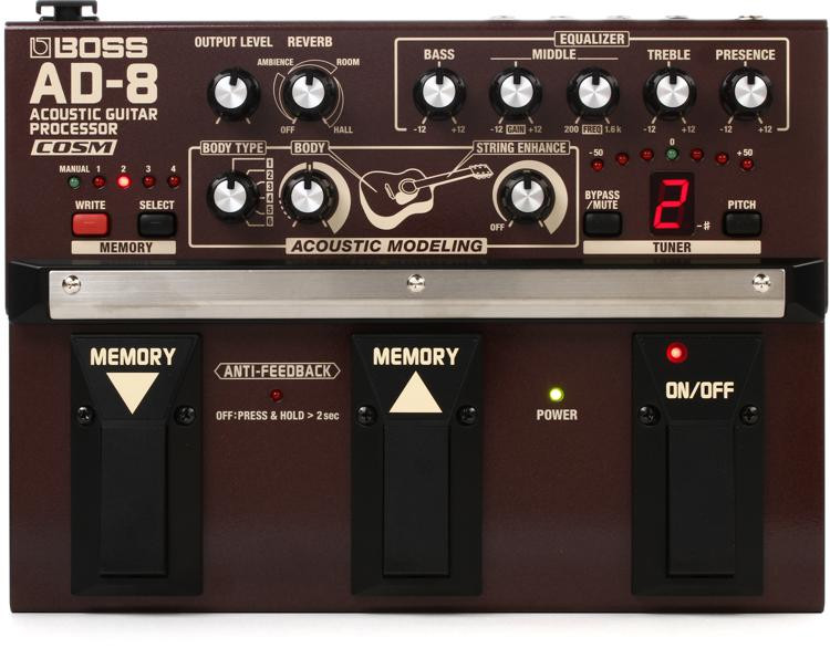 Boss AD8 Acoustic Guitar Processor Pedal Sweetwater