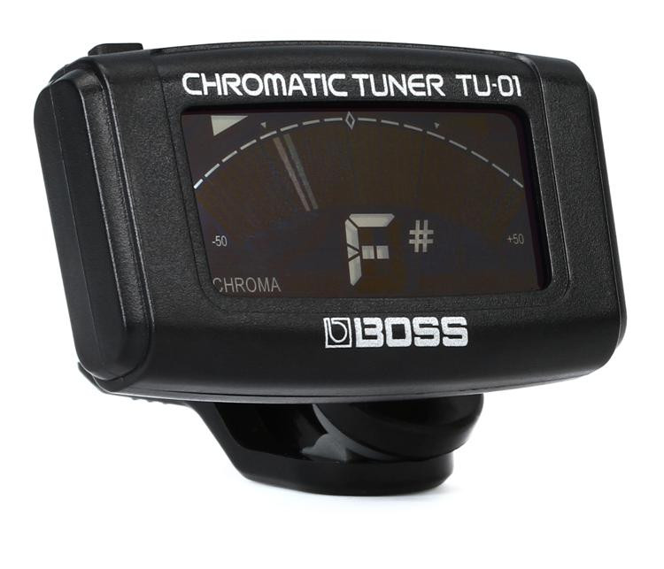 Boss TU 01 Clip on Chromatic Tuner Black Sweetwater