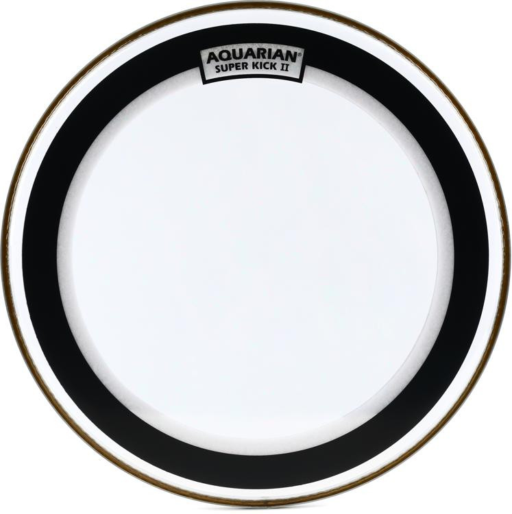 Aquarian Drumheads Superkick II Bass Drum Head 16" Clear Sweetwater