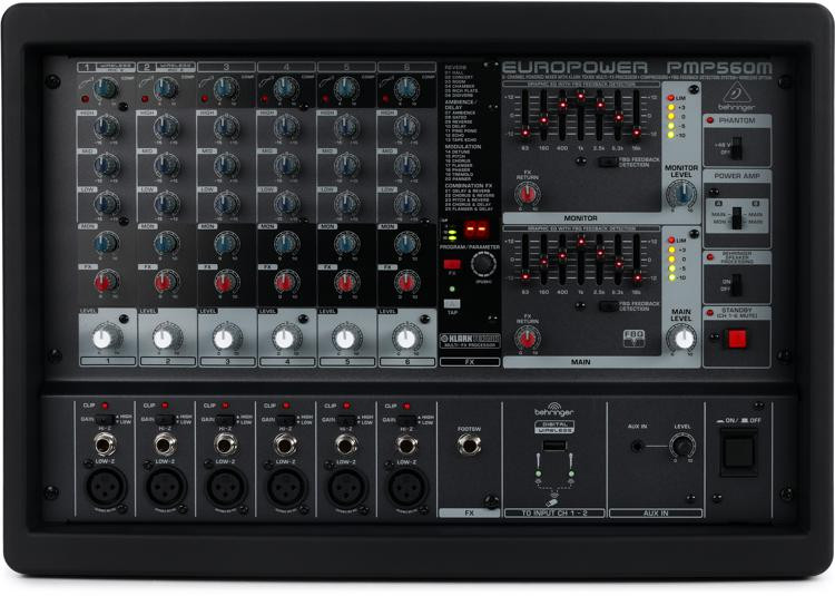 Behringer Europower PMP560M 6channel 500W Powered Mixer Sweetwater