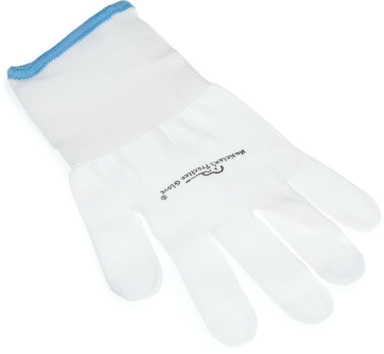 Musician's Practice Gloves Guitar/Bass Glove Medium White Sweetwater