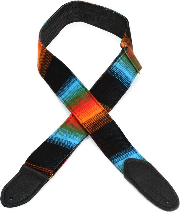 LM Products The Rambler Flannel Guitar Strap Multicolor Sweetwater