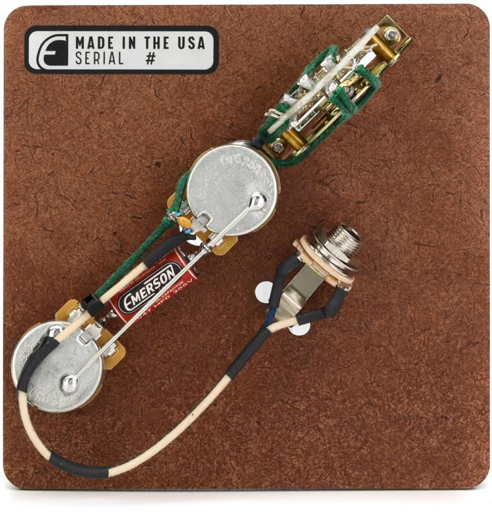 Emerson Custom 4-way Prewired Kit for Telecaster Guitars ... push pull wiring diagram telecaster guitar 