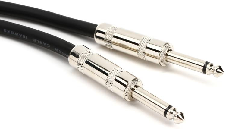 Hosa SKJ-603 Speaker Cable - 1/4 inch TS to 1/4 inch TS - 3 foot ...