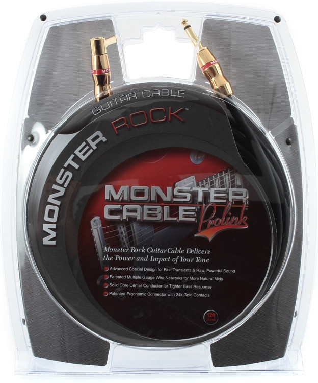 Monster 600189 12' StraighttoAngled Rock Instrument Cable Sweetwater