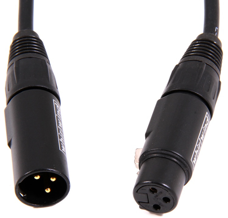 Whirlwind Quad Series Microphone Cable 50ft Black Sweetwater