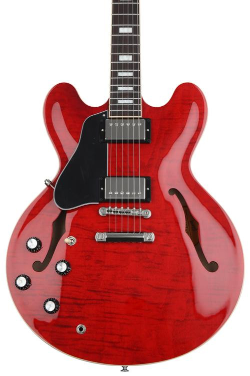 Gibson Es 335 Figured Left Handed Semi Hollowbody Electric Guitar Sixties Cherry Sweetwater