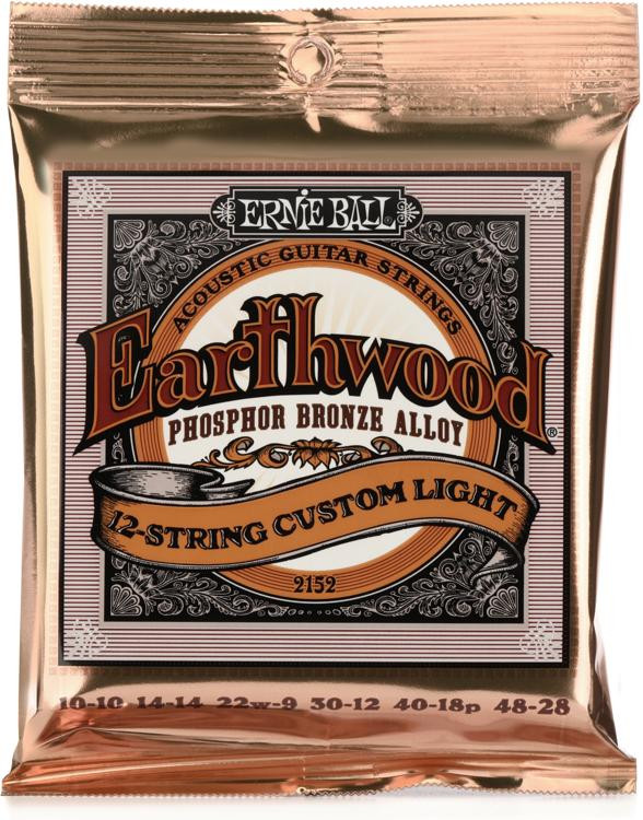 Ernie Ball 2152 Earthwood Phosphor Bronze Acoustic Guitar Strings