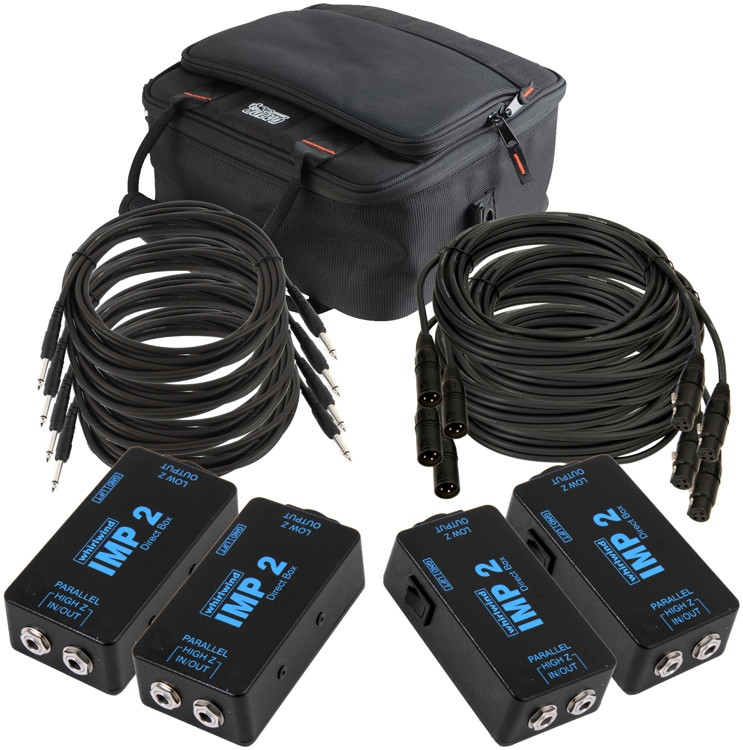 Whirlwind IMP 2 Direct Box, 4Pack w/Cables Sweetwater