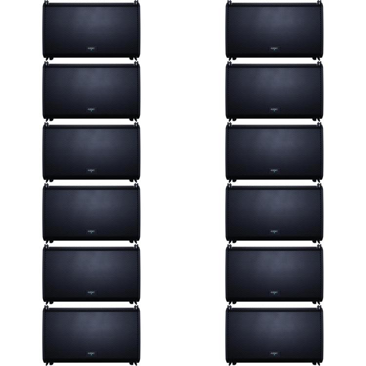 QSC (6) LA112 2,400W 12inch Active Line Array Speaker System Sweetwater