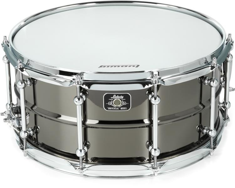 Ludwig Universal Black Brass Snare Drum - 6.5-inch X 14-inch, Chrome ...