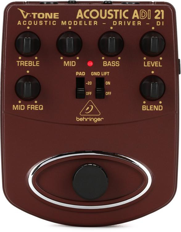 Behringer ADI21 VTone Acoustic Driver DI Pedal Sweetwater