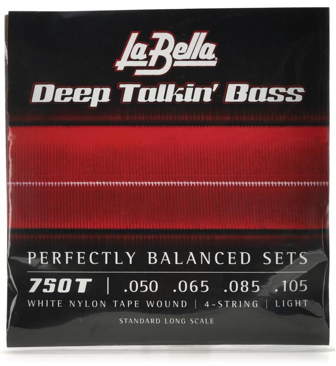 La Bella 750T White Nylon Tapewound Bass Strings Light Sweetwater