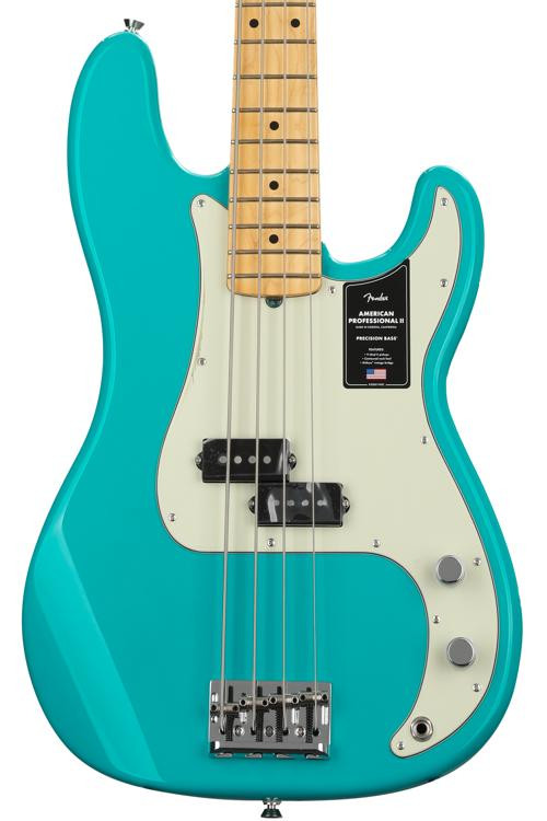 Fender American Professional II Precision Bass - Miami Blue with Maple ...