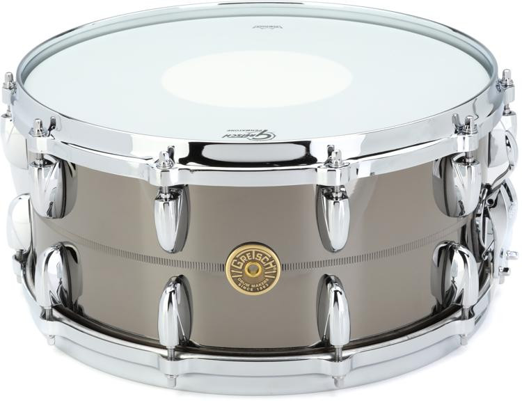Gretsch Drums USA Black Nickel Over Bell Brass Snare Drum 6.5inch x