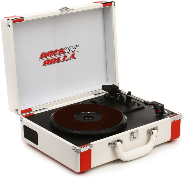 Rock N Rolla Premium Briefcase Turntable White Sweetwater