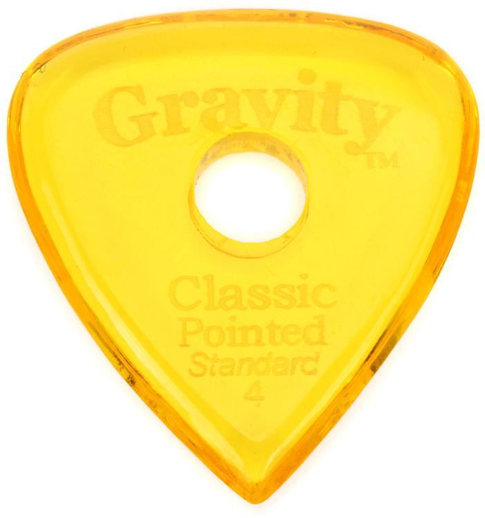 Gravity Picks Classic Pointed Standard, 4mm, with Roundhole Grip