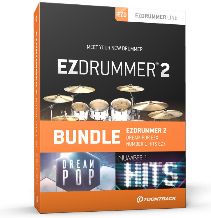 Toontrack EZdrummer 2 Modern Pop Edition Virtual Drum Software Bundle