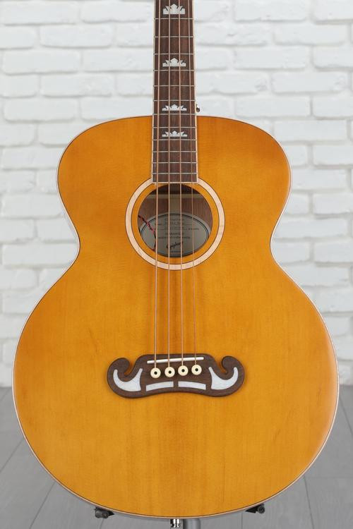 Epiphone El Capitan J200 Studio Acousticelectric Bass Guitar Aged