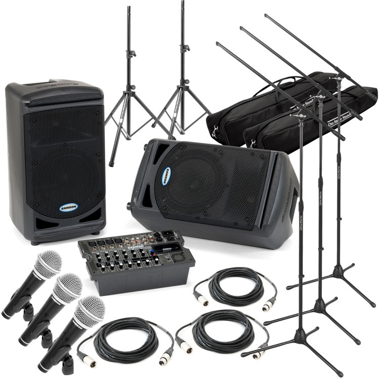 Sweetwater Samson XP308i Complete PA Bundle