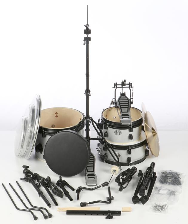 Ludwig Questlove Pocket Kit Drum Set Silver Sparkle No Bass Drum